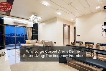 Spacious Regency Group apartment living room with large carpet area