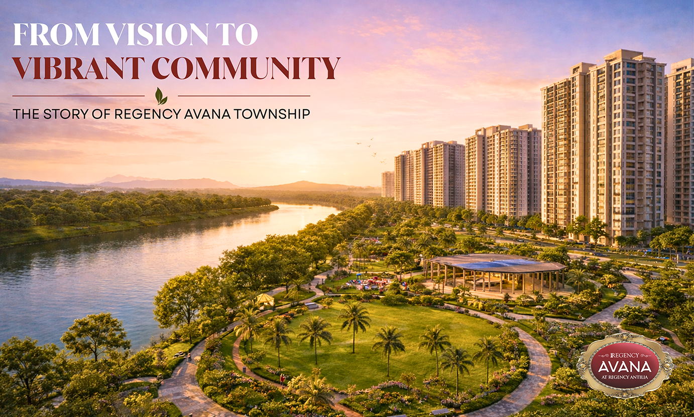 Regency Avana Township riverfront homes and garden in Kalyan