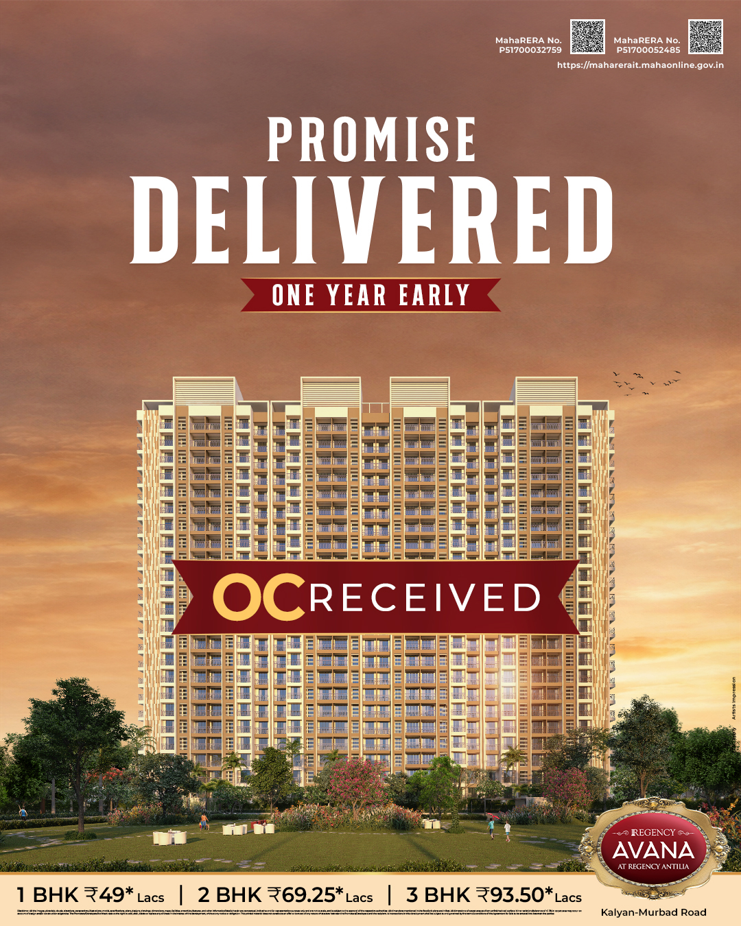 Regency Avana – AC Homes with Sundeck in Kalyan