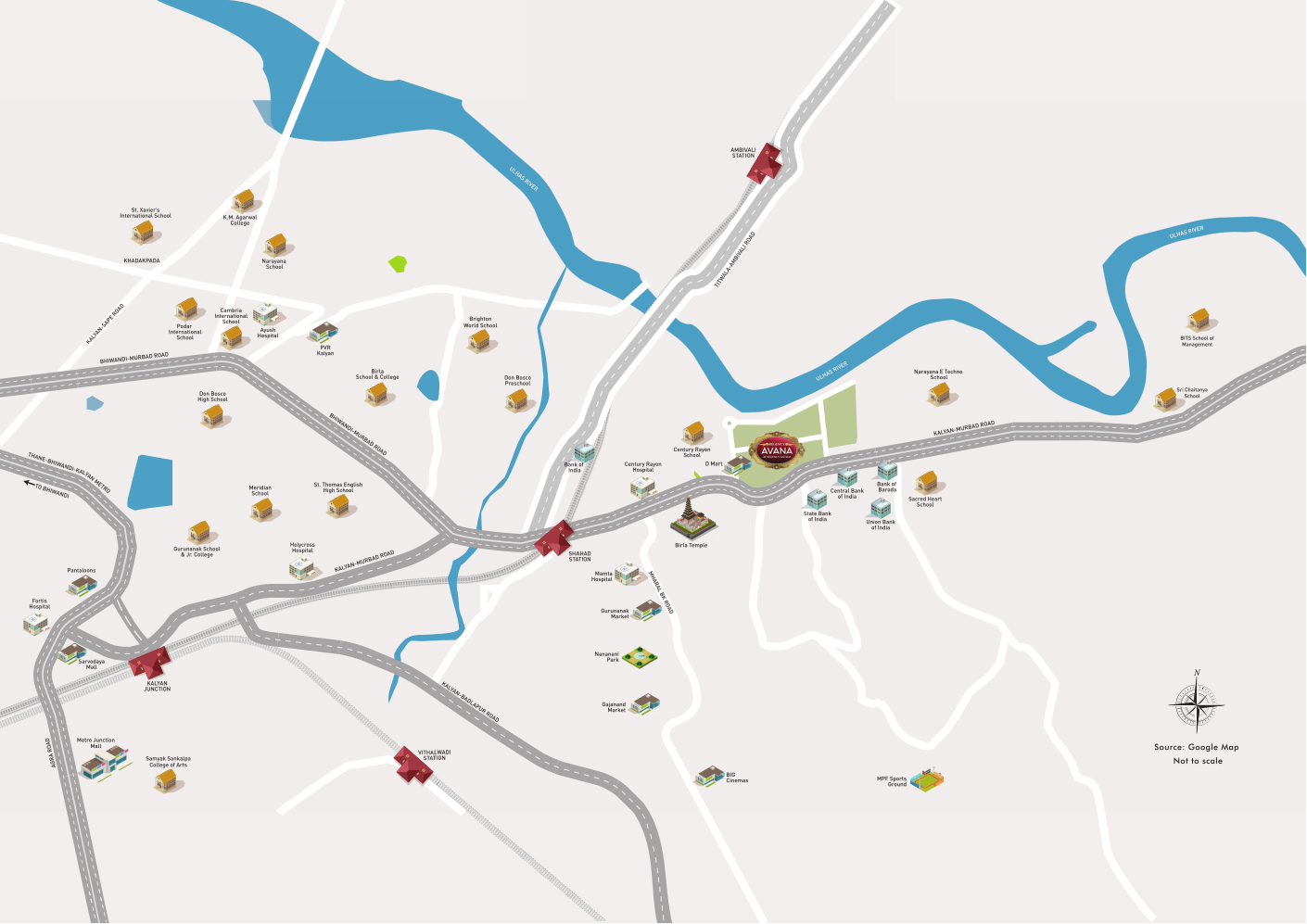 Regency Avana Location Map