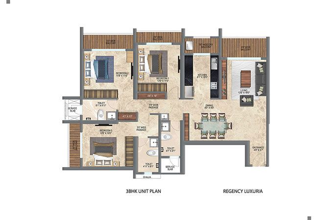 Regency Luxuria Floorplans