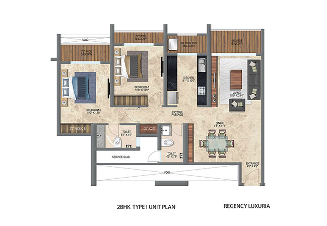 Regency Luxuria Floorplans