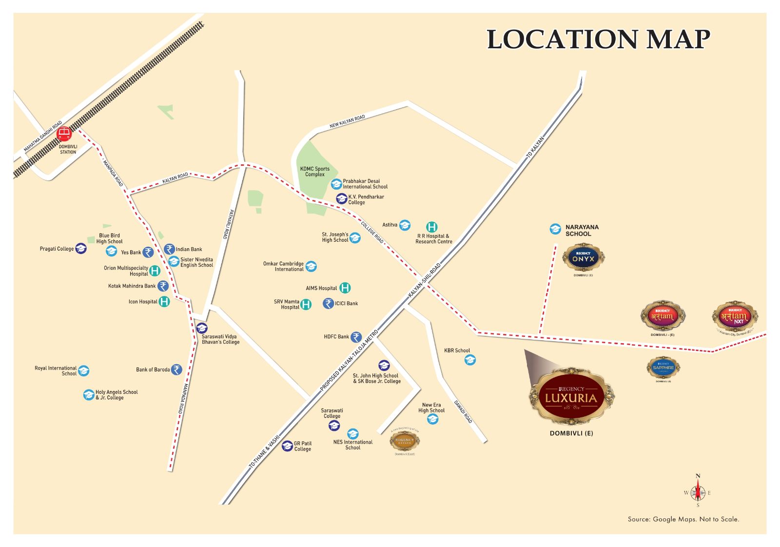 Regency Luxuria Location Map