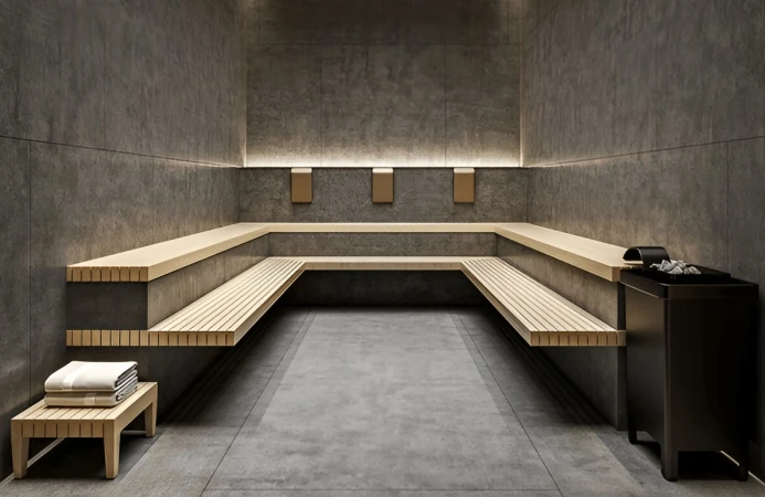 Steam, Sauna & Locker Rooms